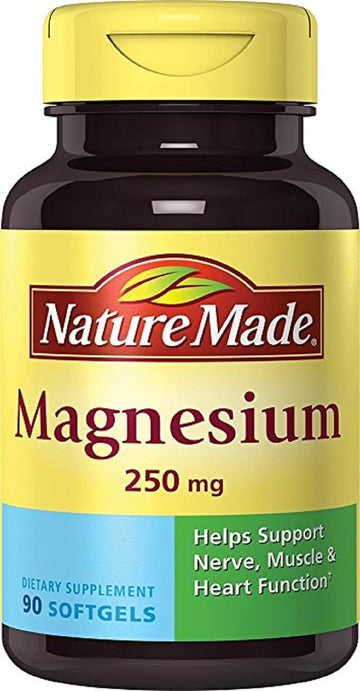 Nature Made Magnesium 250Mg Dietary Supplement Liquid Softgels , 90 Ct (Pack Of 3)