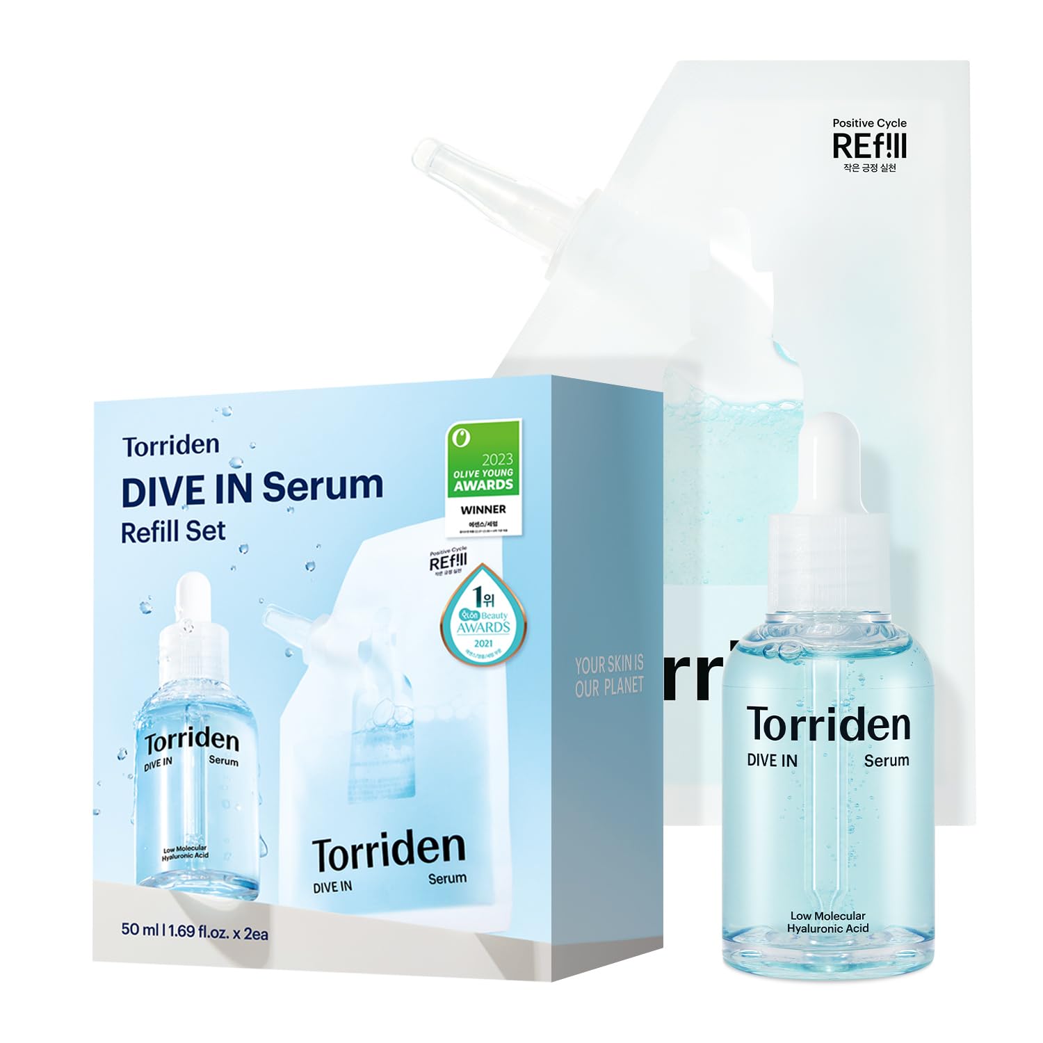 Torriden Dive In Serum 1.69 Fl Oz + Refill Pouch 1.69 Fl Oz