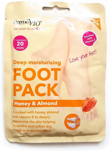 Derma V10 Deep Moisturising Foot Pack Honey & Almond (3)
