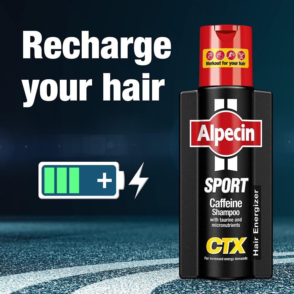 Alpecin Sport Caffeine Shampoo CTX with Taurine 250ml | Natural Hair Growth for Men | Energizer for Strong Hair | Hair Care for Men Made in Germany : Amazon.co.uk: Beauty