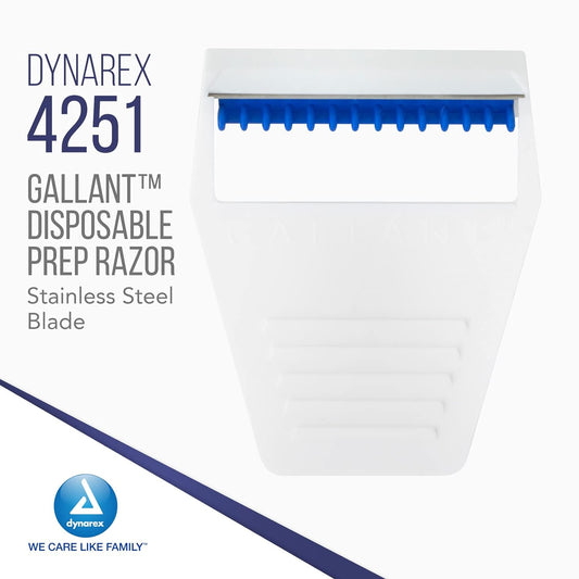 Dynarex 4251 Gallant Disposable Prep Razor, Pack Of 250