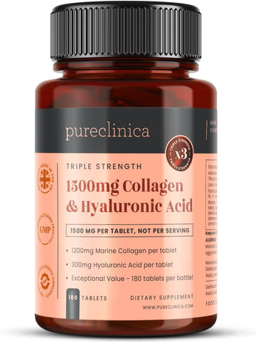 Ultracoll Collagen & Hyaluronic Acid 1500Mg X 360 Tablets (2 Bottles Of 180)-1 Years Supply