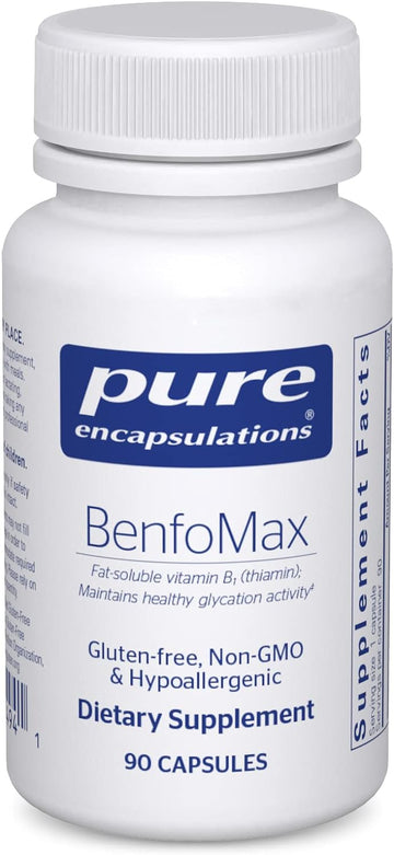 Pure Encapsulations Benfomax | B1 (Thiamine) Supplement To Support A Healthy Carbohydrate Metabolism And Kidney Cellular Health* | 90 Capsules