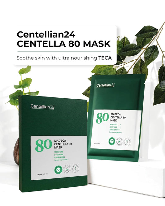 Centellian 24 Valentines Day Gifts Madeca Mask (Extra Moisturizing, 4Pcs) Ultra Hydrating Face Sheet Mask For Dry, Sensitive Skin. Teca, Centella Asiatica, Egf. Korean Skin Care By Dongkook