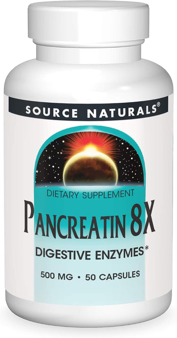 Source Naturals Pancreatin 8X 500Mg - Premium - 50 Capsules