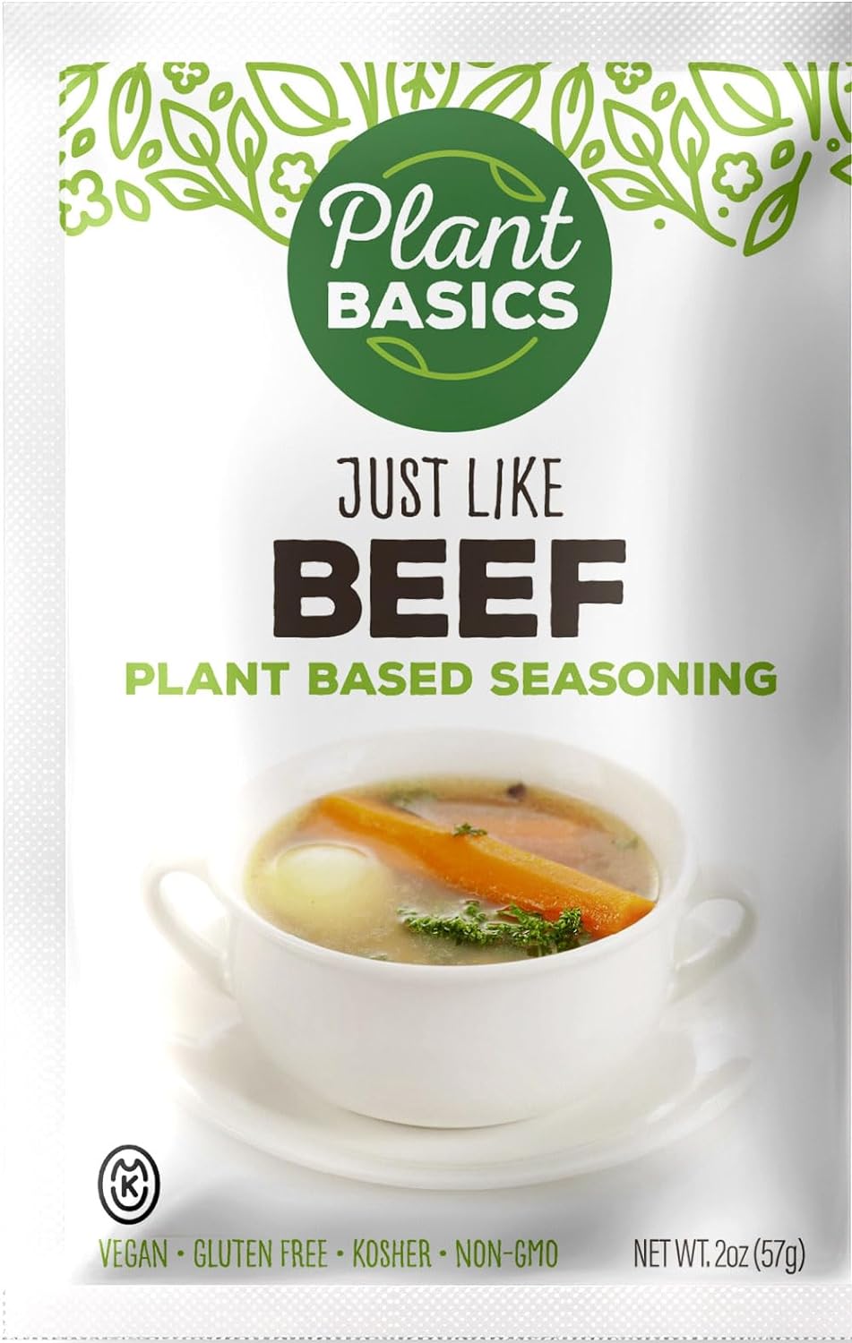 Plant Basics - Plant Based Seasoning, Just Like Beef, 2 ounce, Vegan, Gluten Free, Kosher, Non-GMO