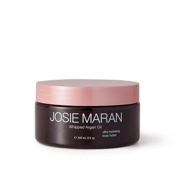 Josie Maran Whipped Argan Oil Body Butter - Skin Firming Cream with Whipped Shea Butter, Avocado Oil & Essential Fatty Acids - Cruelty-Free Skincare - Vanilla Pear (8oz)