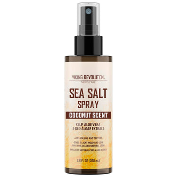 Viking Revolution Coconut Sea Salt Spray For Hair Men - Hair Texturizing Spray With Kelp, Aloe Vera & Red Algae Extract - Surf Spray To Add Volume And Texture - Sea Salt Spray For Men Beach Hair Spray