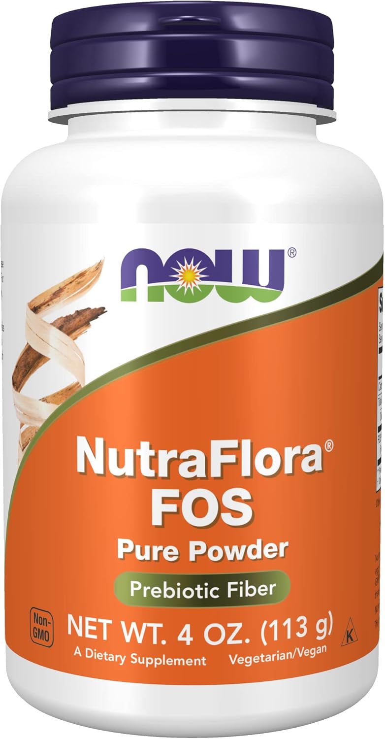 Now Supplements, Nutraora Fos (Fructooligosaccharides) Pure Powder, Prebiotic Fiber, 4-