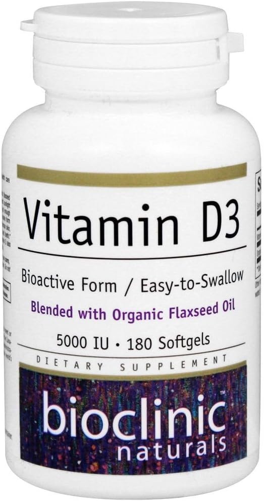 Bioclinic Naturals - Vitamin D3 5000 Iu, 180 Softgels