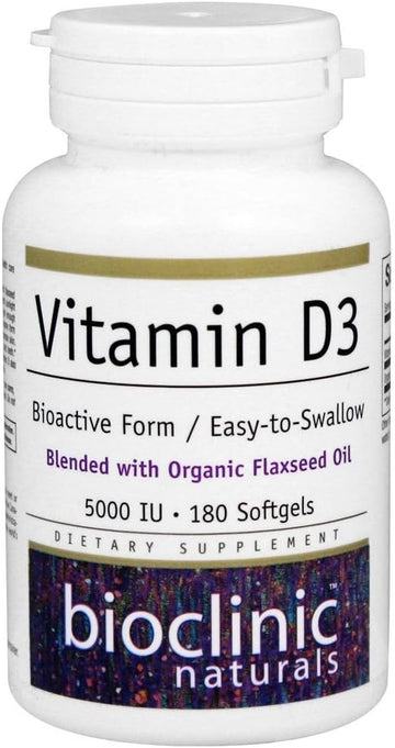 Bioclinic Naturals - Vitamin D3 5000 Iu, 180 Softgels