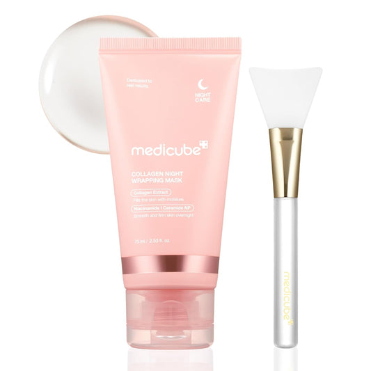 Medicube Collagen Night Wrapping Peel Off Facial Mask with Jelly Brush
