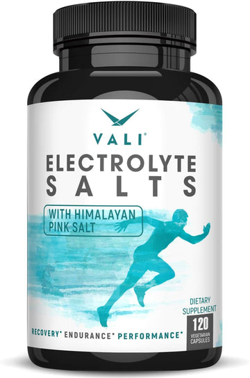 Vali Electrolyte Salts Rapid Oral Rehydration Replacement Pills. Hydration Nutrition Powder Supplement, Recovery & Relief Fast. Fluid Health Essentials. Keto Salt Mineral Tablets. 120 Veggie Capsules