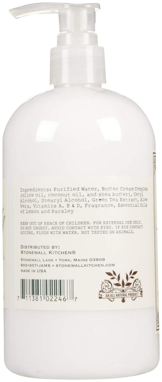Stonewall Kitchen Lemon Parsley Hand Lotion, 16.9 Ounce Bottle : Body Lotions : Beauty & Personal Care