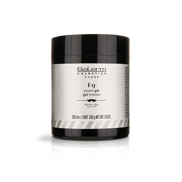 Salerm - Men'S Hair Styling Gel - Homme Barber Line - 500 Ml - Intense Hold Blue Gel - Hydrating And Texturizing - Keeps Hair Styled Longer - Alcohol-Free Formula