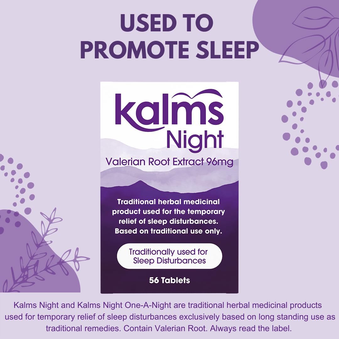 Kalms Night, 56 Tablets - Traditional Herbal Medicinal Product Used for The Temporary Relief of Sleep Disturbances : Amazon.co.uk: Health & Personal Care
