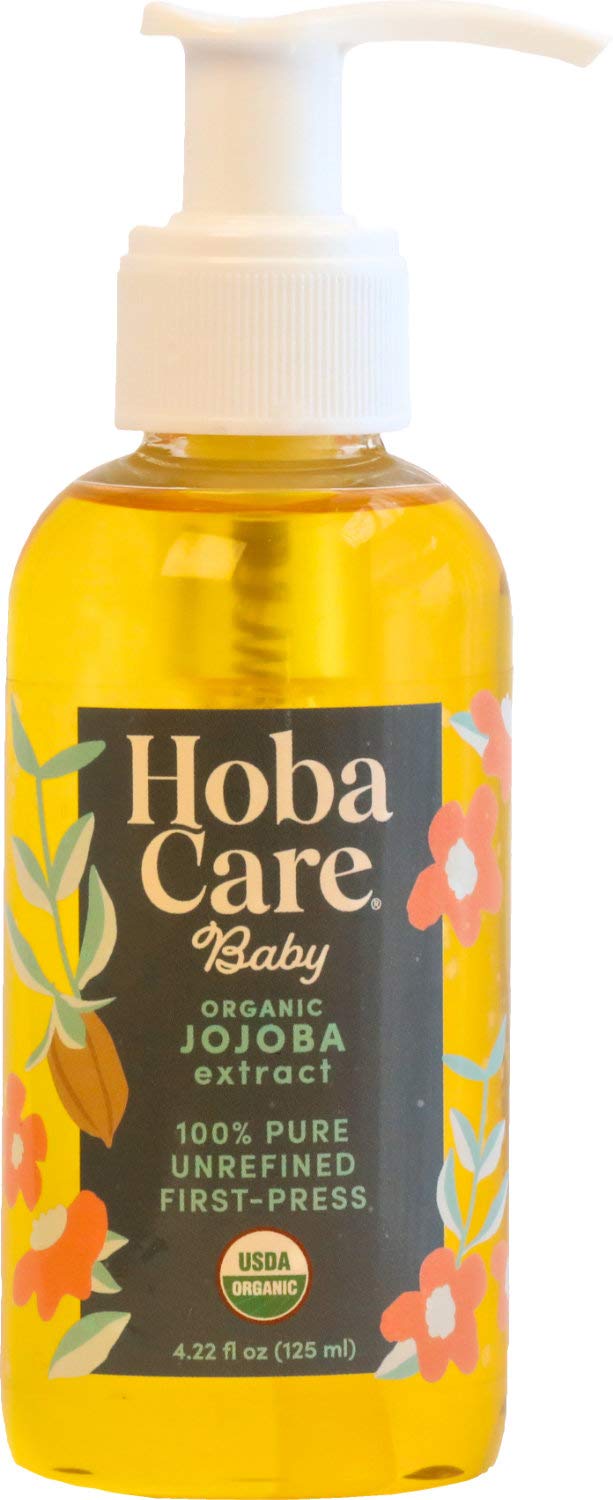 Organic Baby Care 100% Pure Jojoba Oil - Unrefined and Cold Pressed Body & Scalp Massaging Oil for Skin, Hair, and Nails - Helps to Fight Cradle Cap and Dry Skin (4.22 fl oz / 125 ml)