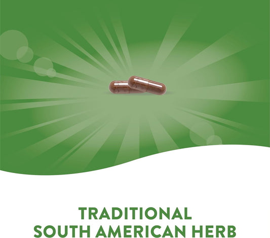 Nature'S Way Premium Herbal Pau D'Arco Inner Bark, Traditional South American Ingredient, 1,090 Mg Per Serving, 180 Capsules
