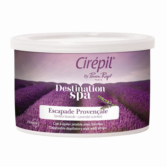 Cirepil - Destination Spa, Escale Provençale - 400G / 14.11 Oz Wax Tin - Light Lavender Scent - All-Areas & All Hair Type - Gel Texture : Beauty & Personal Care