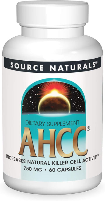 Source Naturals AHCC 750 mg Increases Natural Killer Cell Activity - 60 Capsules