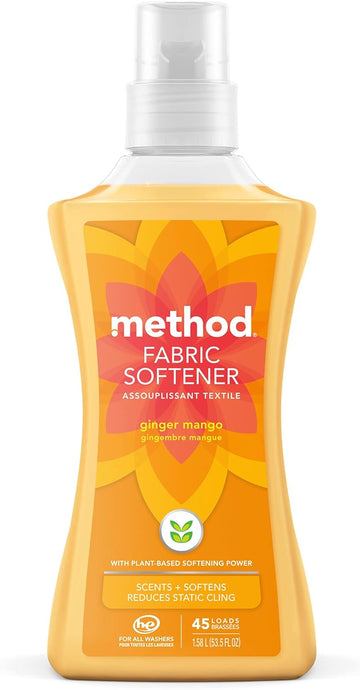 Method Fabric Softener; Ginger Mango; 53.5 Ounces; 45 Loads; 1 Pack; Packaging May Vary