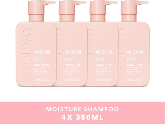 Monday 4 X 350 Ml Haircare Moisture Conditioner With Hyaluronic Acid, Coconut Oil & Shea Butter For Dry & Dull Hair