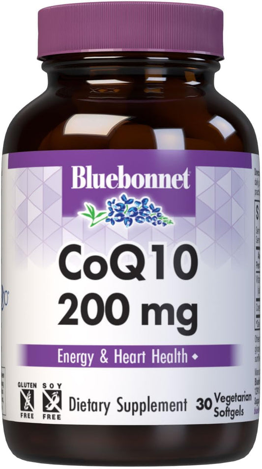 Bluebonnet Coq-10 Vegetarian Softgels, 200 Mg, 60 Count