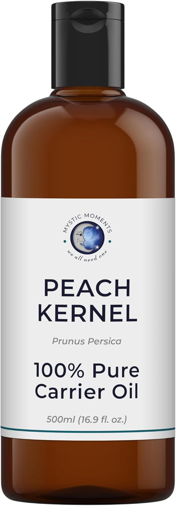 Mystic Moments | Peach Kernel Carrier Oil 500Ml - Pure & Natural | Perfect For Hair, Face, Nails, Aromatherapy, Massage And Oil Dilution Vegan Gmo Free