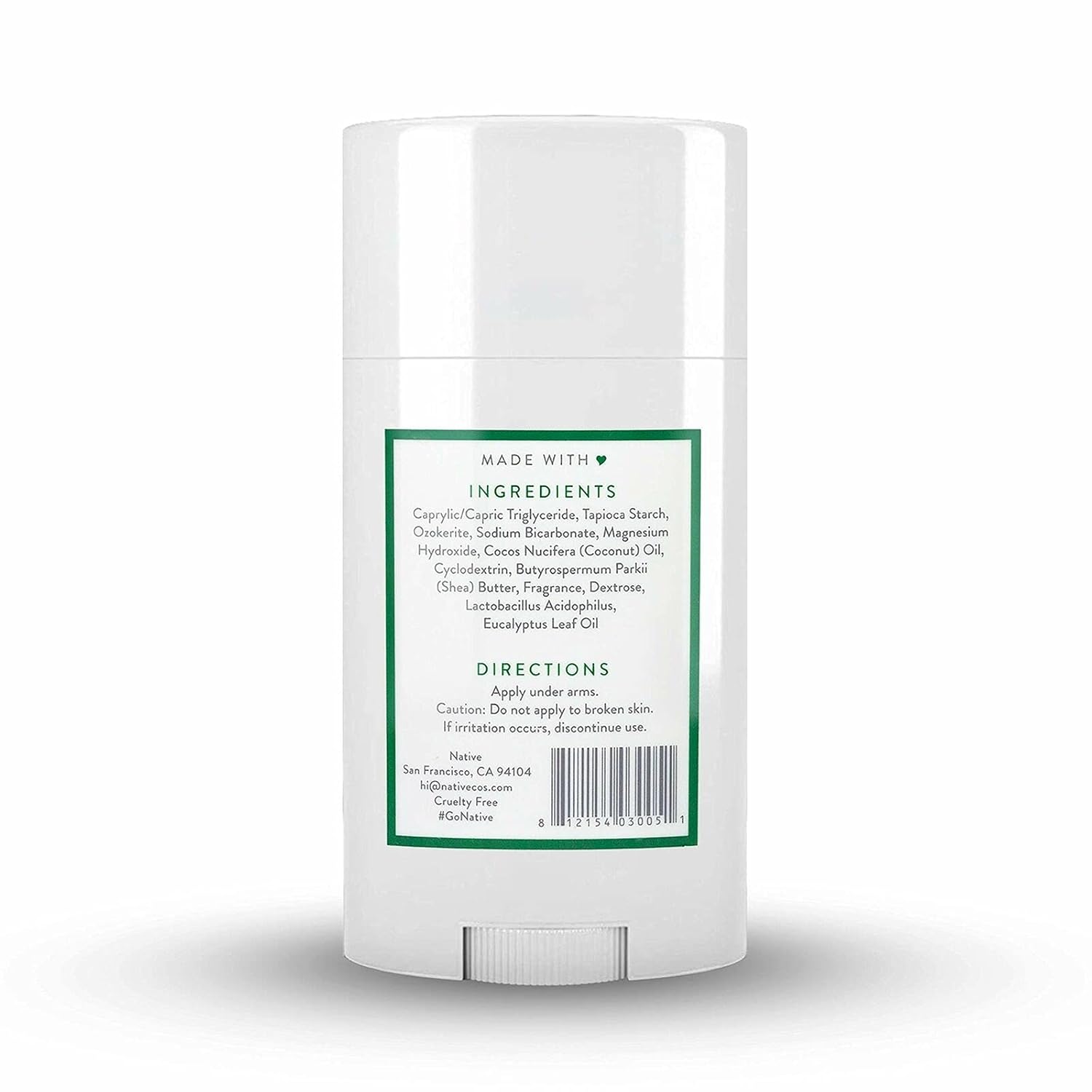 Native Deodorant | Natural Deodorant For Men, Aluminum Free With Baking Soda, Coconut Oil And Shea Butter | Eucalyptus & Mint