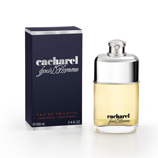 Cacharel Pour L'Homme Eau De Toilette Cologne For Men, Woody, Spicy And Floral Fragrance, Notes Of Bergamot, Lily Of The Valley Accord And Cedar Wood, Fresh Long Lasting Scent, 3.4 Fl Oz