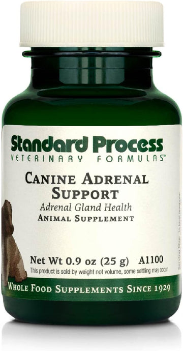 Standard Process Canine Adrenal Support - Canine Support Supplement For Adrenal Health - Nutritional Supplement For Liver & Kidney Support - Powder Dog Supplement Formula To Aid Adrenal Glands - 25 G