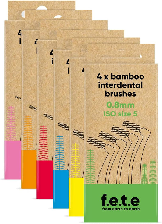 f.e.t.e | Yellow ISO Size 4-0.70mm Bamboo Interdental Brush | Biodegradable & Compostable Handle | Recyclable Soft Bristles | Sustainable | Vegan : Amazon.co.uk: Health & Personal Care