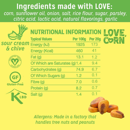 Love Corn Sweet & Salty Crunchy Corn Snack 20G X 24 Bags – Healthy Snacks Ideal For Gluten Free Diets – Alternative For Crisps, Popcorn & Chocolate – Perfect To Graze On