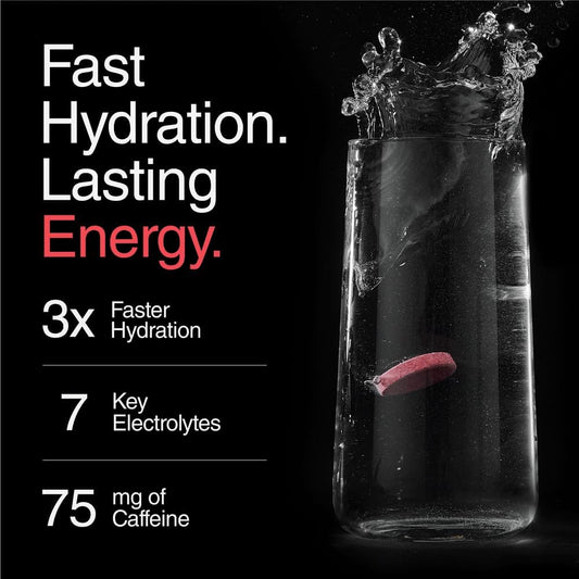 Phizz Daily Energy Electrolyte Hydration Tablets - 16 Vitamins And Minerals - Effervescent Energy Tablets - 75Mg Caffeine (Daily (Cherry), 20)