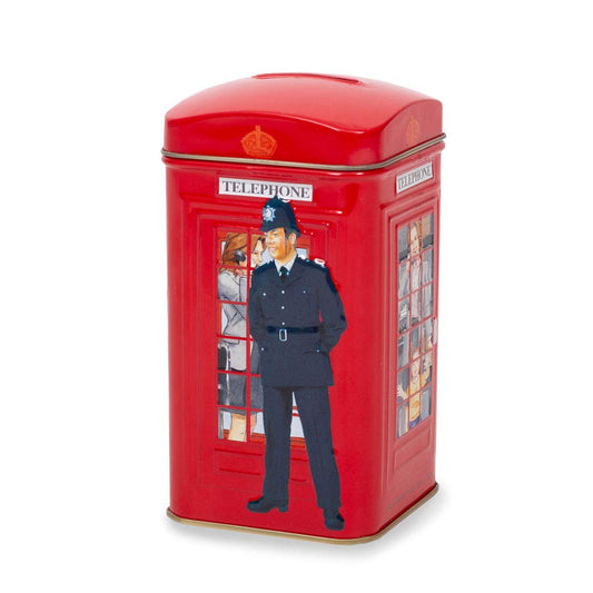 Ahmad Tea London Telephone Box Caddy Gift Tin, 20 Teabag, English Breakfast