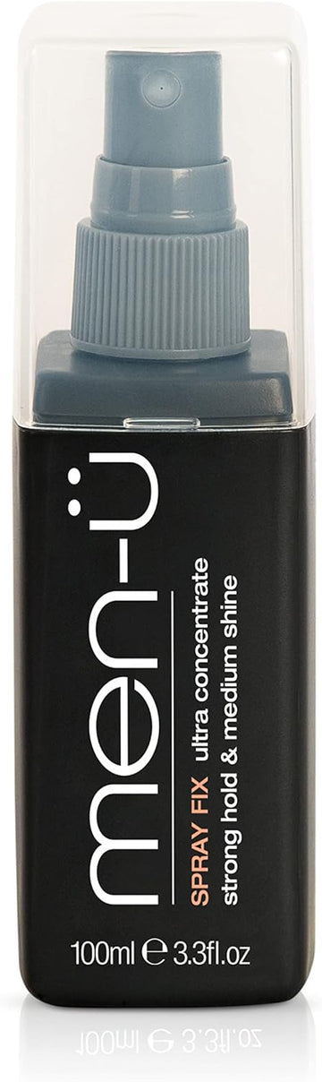 Men-U Mens Hair Spray Fix 100Ml – Hair Gel Spray, High Hold And Medium Shine. Root Lift With Hold To Create Volume – Ultra Concentrate, Longer Lasting. Hairspray Men, 100Ml Bottle Refill