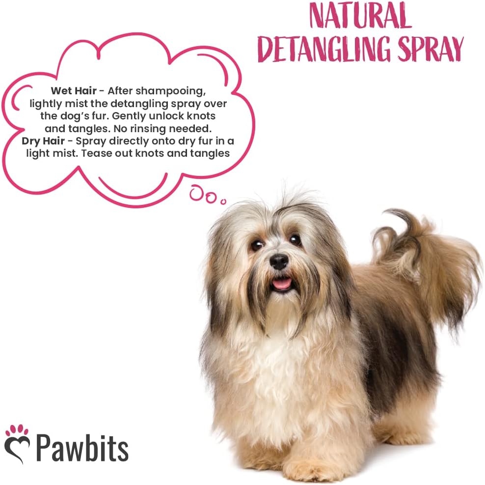 Dog Detangler Spray - Dog Hair/Fur Conditioner - Professional Grooming Formula for Dematting and Detangling - Leave in Conditioning Spray for Dogs, Hypoallergenic RSPO (Fragrance Free - 250ml) :Pet Supplies