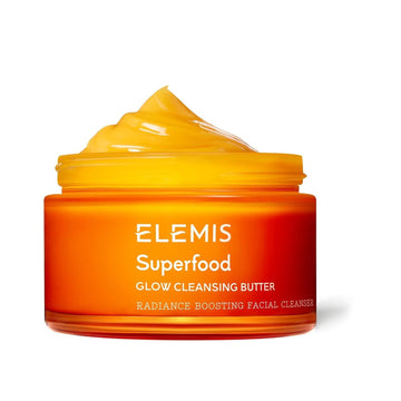 Elemis Superfood Aha Glow Cleansing Butter, Daily Facial Cleanser/Mask Removes Makeup, Cleanses & Helps To Brighten, Nourish, And Hydrate Skin