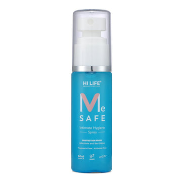 Hi Life Me SAFE Intimate Spray/Wash|Feminine Hygiene Spary for Women Enriched with Zinc Gluconate|Anti-Fungal & Anti-bacterial Prevents from Vaginal Itching, Dryness, Bad Odor & Rashes-(2 fl oz/60 ml)