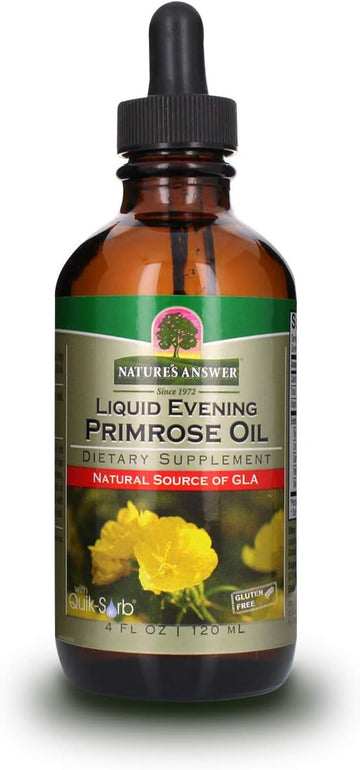 Nature'S Answer Liquid Evening Primrose Oil 4Oz Liquid | Cold Pressed | Essential All Natural Moisturizer For Hair, Skin, Nails | Rosacea Psoriasis Eczema Relief | Single Count