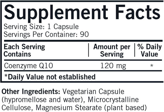 Coenzyme Q10 120 Mg Capsules - Hypo - 90 Ct