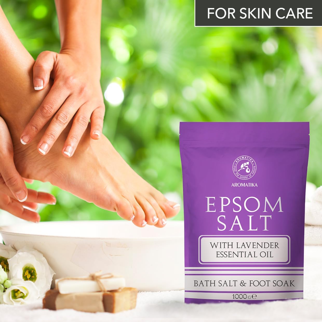 Epsom Bath Salt With Lavender Essential Oil 35Oz - Concentrated Magnesium Sulphate - Pure Epsom Salt - Soothing & Relieves Fatigue - Relaxation - Wellness : Beauty & Personal Care
