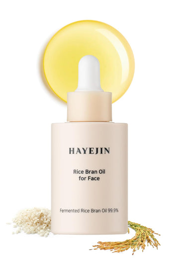Hayejin Rice Bran Oil For Face | Face Moisturizer W/Fermented Rice Bran Oil | Korean Face Oil For Women | Face Serum For Glowing Skin | Korean Skin Care Facial Oils (Pack Of 1, 1.01 Fl. Oz)