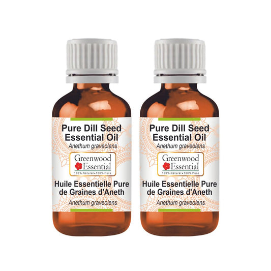 Greenwood Essential Pure Dill Seed Essential Oil (Anethum Graveolens) Steam Distilled (Pack Of Two) 15Ml X 2 (1 Oz)