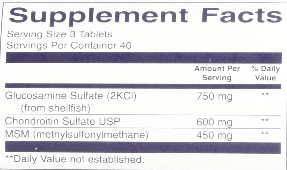 Glucosamine, Chondroitin & Msm 120 Tabs : Health & Household