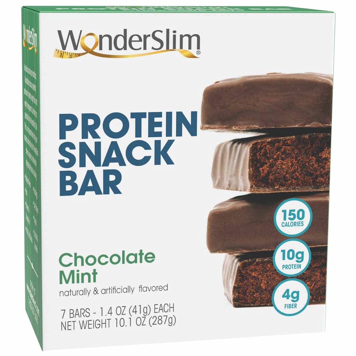 Wonderslim Protein Snack Bar, Chocolate Mint, (7Ct)