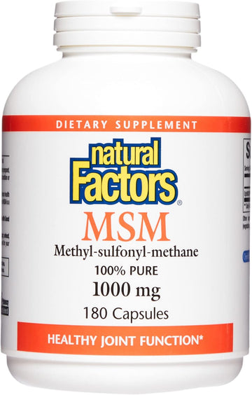 Natural Factors, MSM, Supports Healthy Joints, Hair, Skin and Nails, 180 Capsules