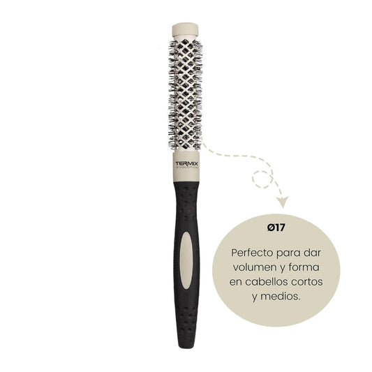 Termix Evolution Soft Ø 17 Mm-Hairbrush For Thin Hair With Ionized Bristles Specially For Thin And Delicate Hair