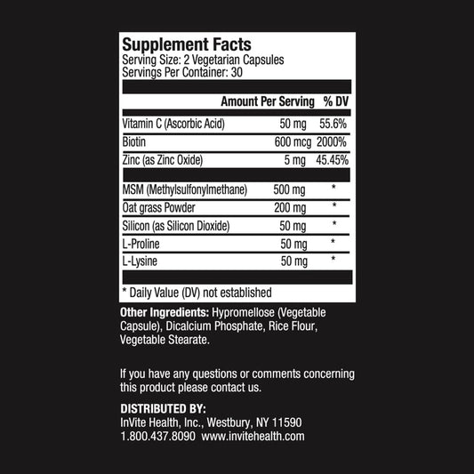 Invite Health Hair, Skin & Nails Supplement - Supports Health And Grow