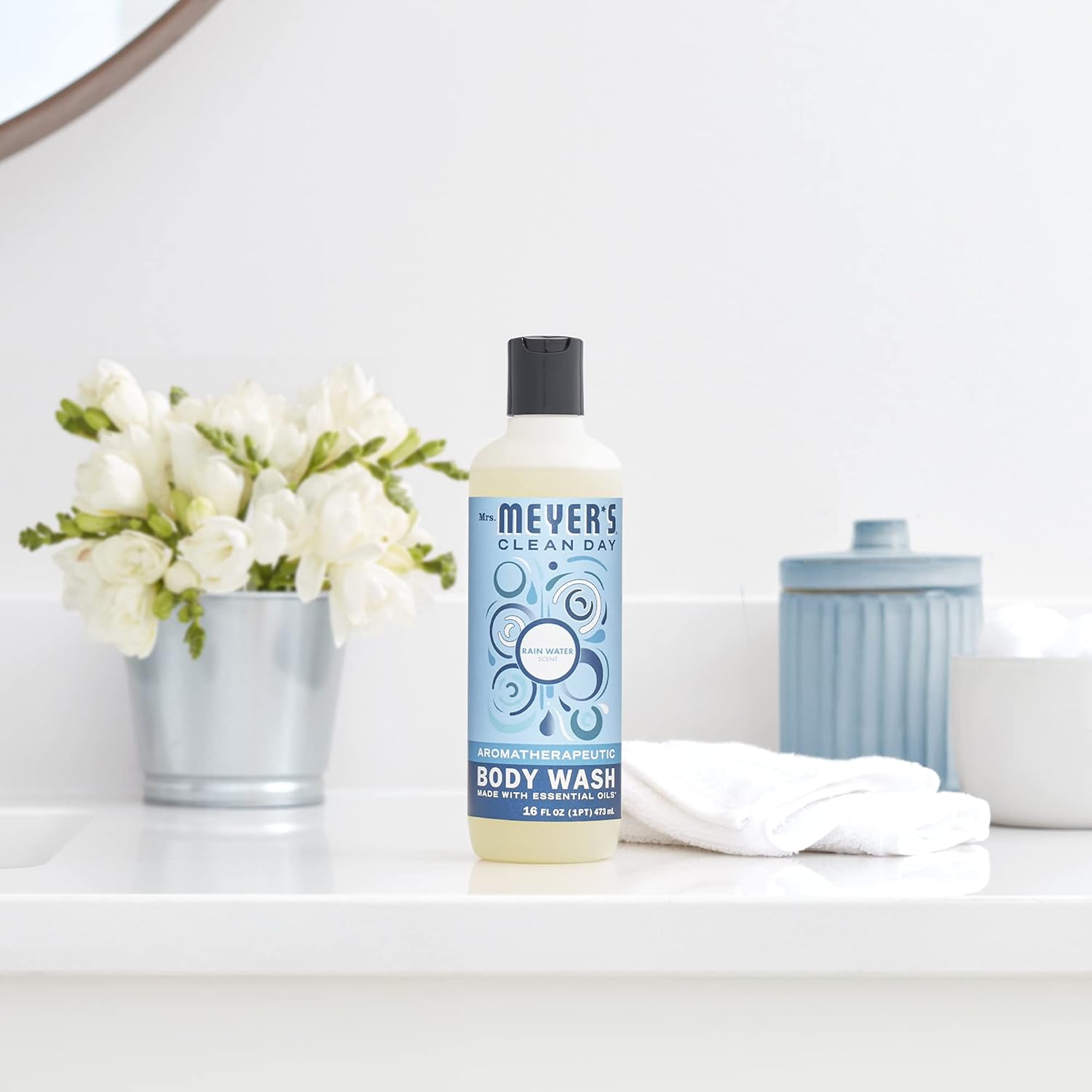 Mrs. Meyer'S Clean Day Moisturizing Body Wash For Women And Men, Biodegradable Shower Gel Formula Made With Essential Oils, Rain Water, 16 Oz : Industrial & Scientific